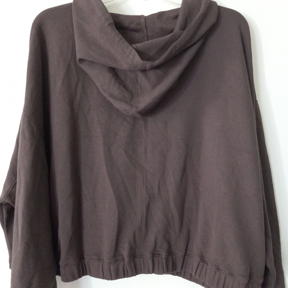 All in motion waffle full zip crop hoodie size 2X brown NWT - Picture 3 of 13